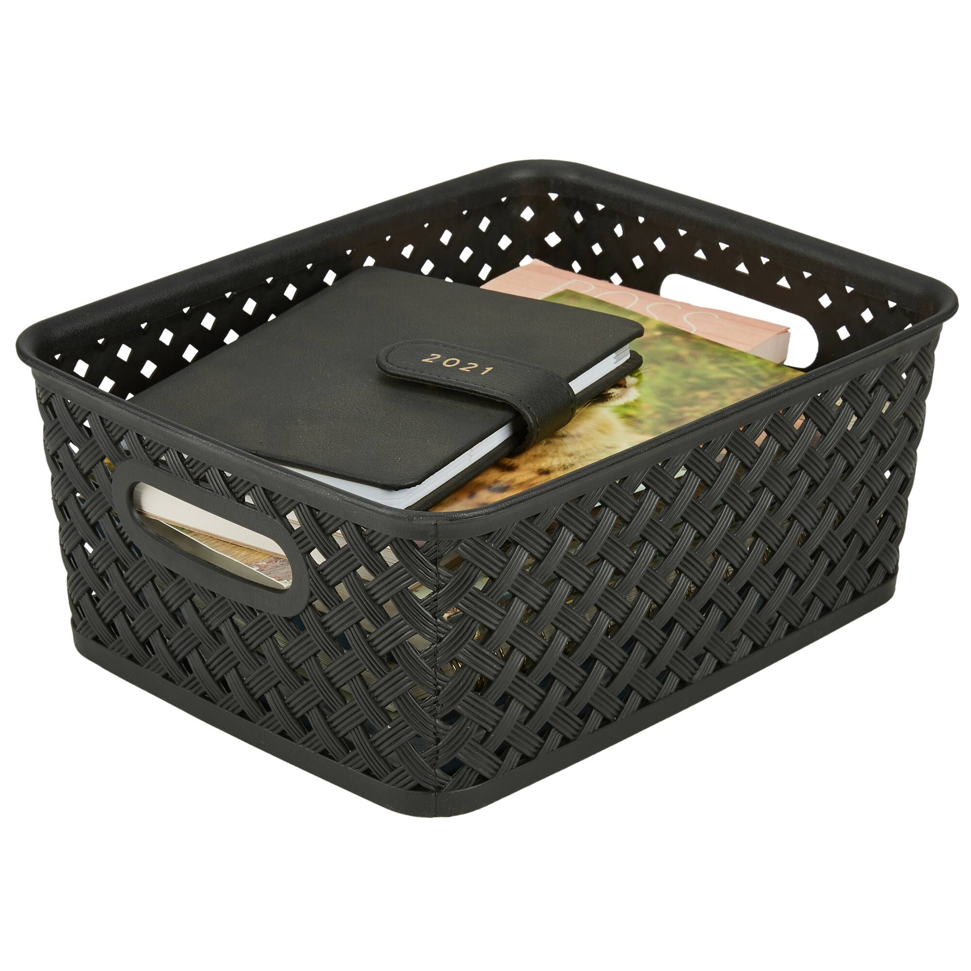 Simplify 10" Small Wicker Storage Bin